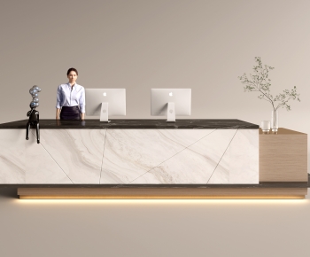 Modern Reception Desk-ID:491941025
