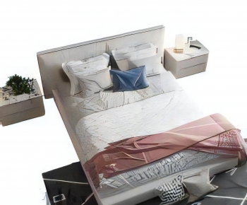 Modern Double Bed-ID:239622121