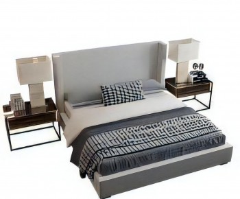 Modern Double Bed-ID:275228982
