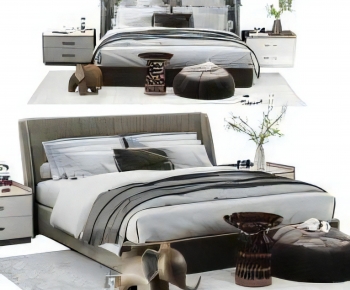 Modern Double Bed-ID:473890339