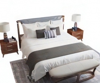 Modern Double Bed-ID:741220953