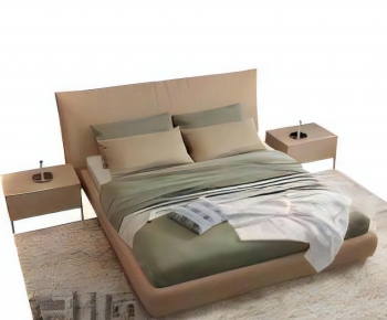 Modern Double Bed-ID:387054921