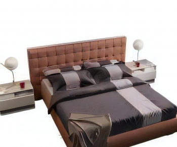 Modern Double Bed-ID:557907101