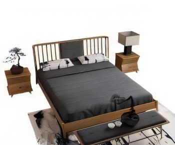 Modern Double Bed-ID:446910939