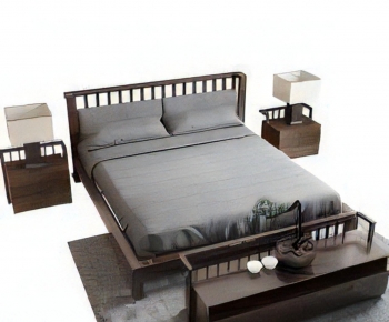 Modern Double Bed-ID:195471056
