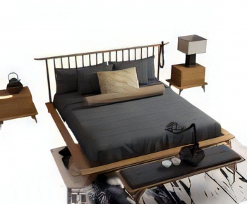 Modern Double Bed-ID:121207957