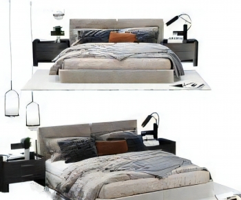 Modern Double Bed-ID:784651045
