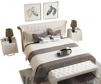 Modern Double Bed-ID:711030968