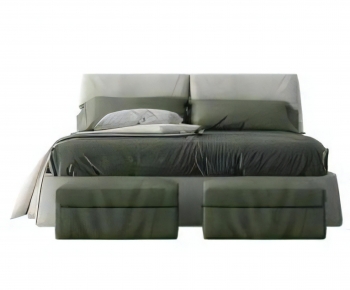 Modern Double Bed-ID:574034935