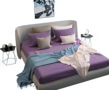 Modern Double Bed-ID:923213965