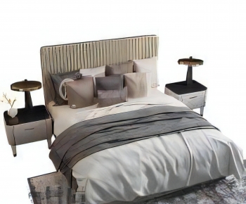 Modern Double Bed-ID:866991049