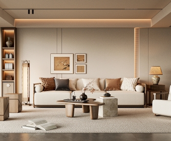 New Chinese Style A Living Room-ID:218897105