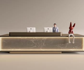 Modern Reception Desk-ID:495161066