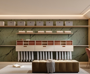 Modern Clothes Storage Area-ID:125287066