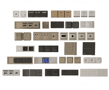 Modern Switch Socket Panel-ID:366969178