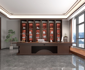 New Chinese Style Manager's Office-ID:860989092