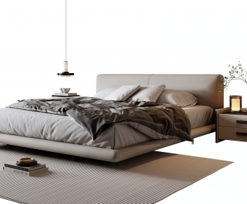 Modern Double Bed-ID:923358925