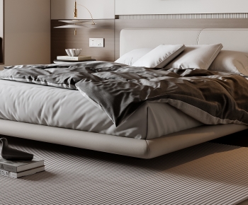 Modern Double Bed-ID:797372108