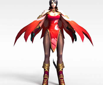 现代凤舞三国游戏女角色模型-ID:187720061