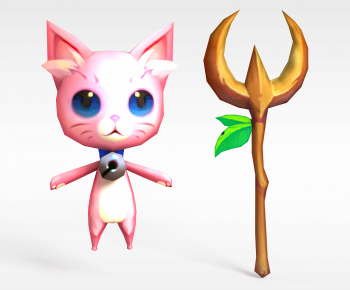 现代手游角色小猫动物模型-ID:789571059