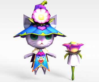 现代手游角色动物猫模型-ID:310364013