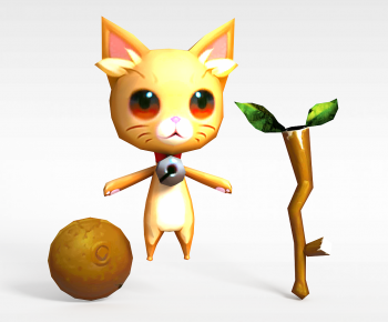 现代手游角色动物猫模型-ID:574065928
