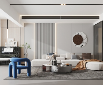 Modern A Living Room-ID:724709037