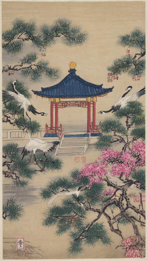 中式装饰画-ID:448934081