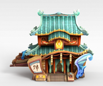 New Chinese Style Building Appearance-ID:112500918