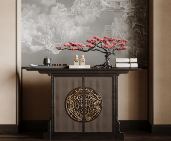 New Chinese Style Entrance Cabinet-ID:174320943