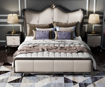 Modern Double Bed-ID:700292115