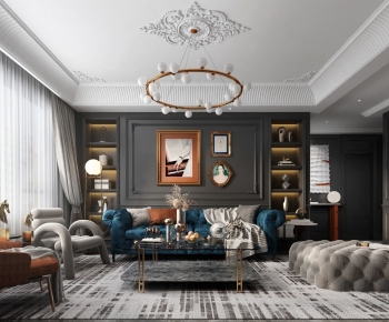 French Style A Living Room-ID:640467885