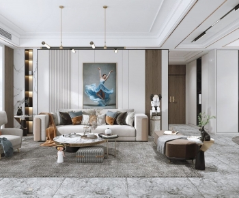 Modern A Living Room-ID:265345106