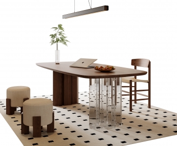 Modern Computer Desk And Chair-ID:713917022