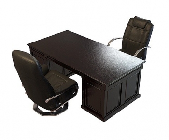 Modern Office Desk And Chair-ID:509789942