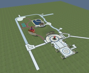 Modern Park Landscape-ID:187587025