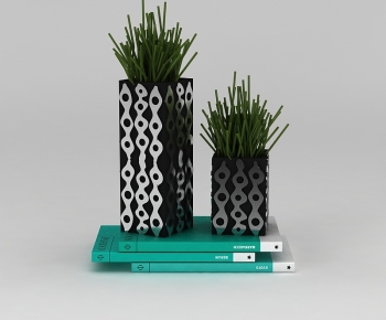 Modern Potted Green Plant-ID:256109953