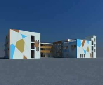 Modern School Building-ID:346215962