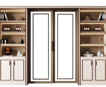 New Chinese Style Wine Cabinet-ID:881546973