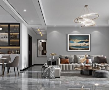 Modern A Living Room-ID:888381046