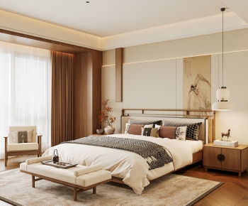 New Chinese Style Bedroom-ID:381613029