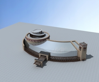 New Chinese Style Building Appearance-ID:886814125