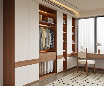 Modern Clothes Storage Area-ID:344879694