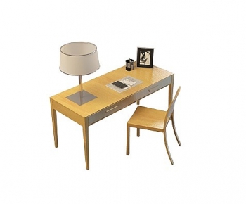 Modern Computer Desk And Chair-ID:382638935