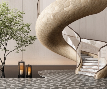 Modern Rotating Staircase-ID:820095061