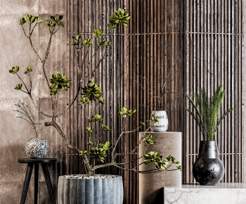 Modern Potted Green Plant-ID:581753025