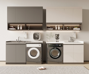 Modern Laundry Cabinet-ID:885487089