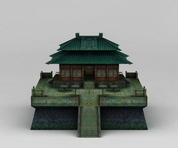 中式游戏场景古代建筑-ID:542299031