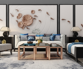 New Chinese Style Sofa Combination-ID:783862115