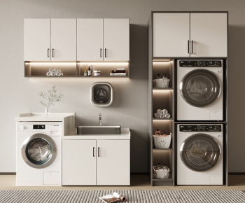 Modern Laundry Cabinet-ID:802788975